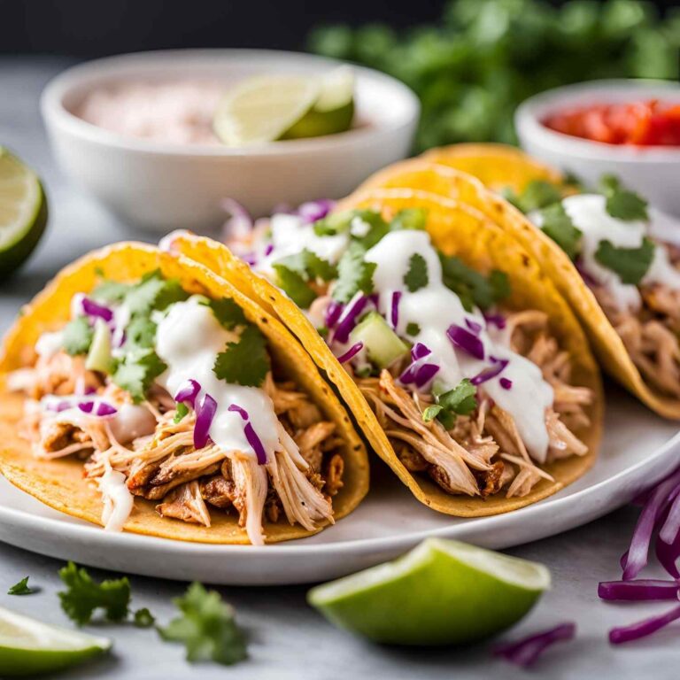 Slow Cooker Shredded Chicken Tacos